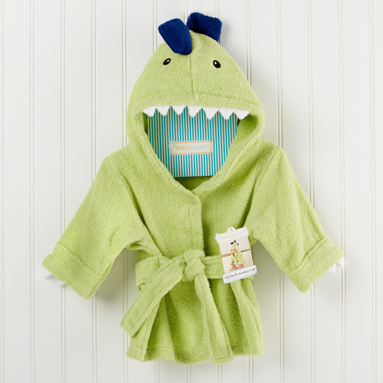 Baby Aspen Baby Splash-a-saurus Spa Hooded Robe - DINOSAUR