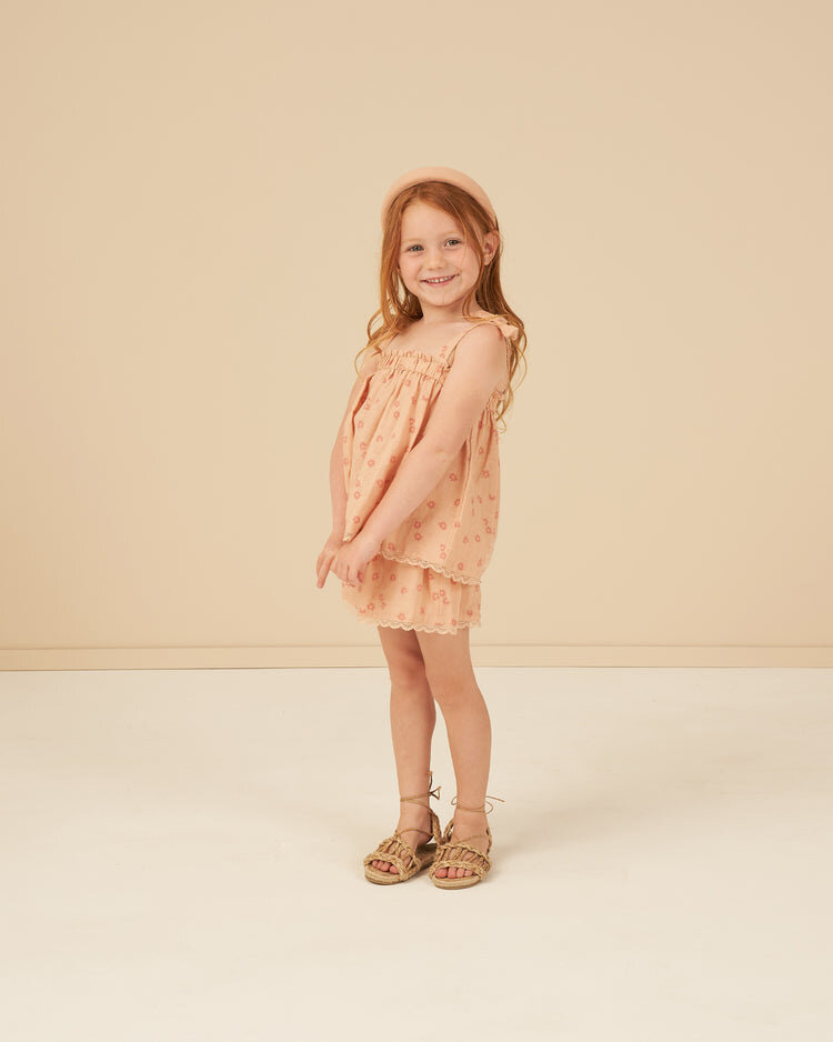 Rylee + Cru Rylee & Cru Kids Daisy Remi Top - PINK