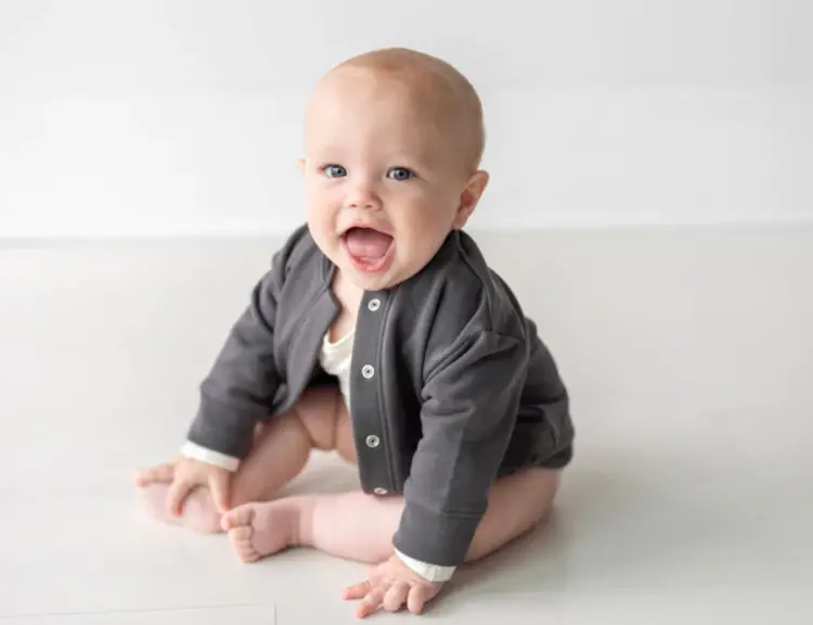 Tane Organics Inc Tane Baby Jacket W/ Hidden Snaps - CHRCL