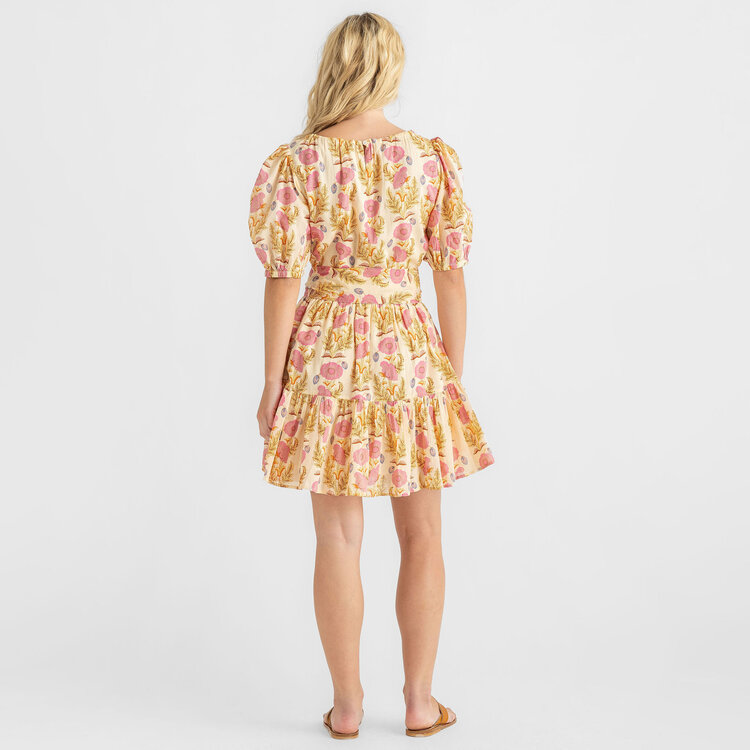 Pink Chicken Pink Chicken Womens Emily Dress - Pink Gilded Floral