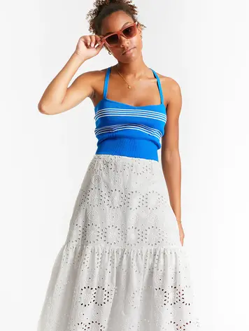 INDEE INDEE Jr Knit Crop Top - Blue