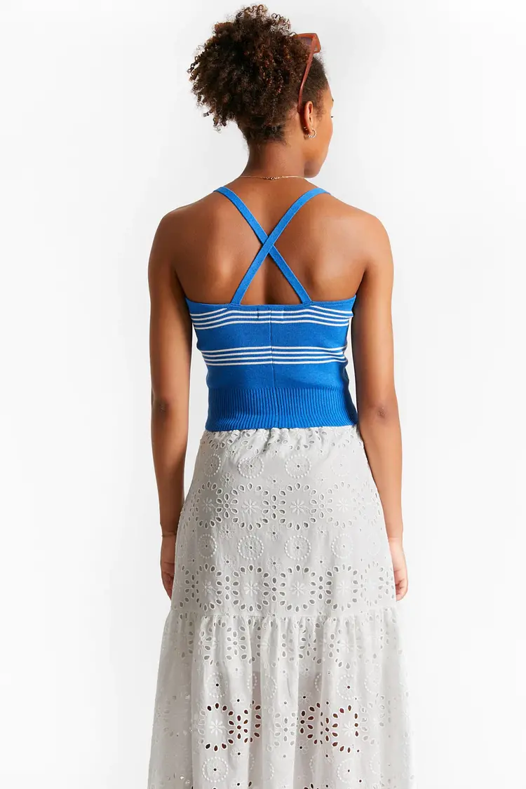 INDEE INDEE Jr Knit Crop Top - Blue