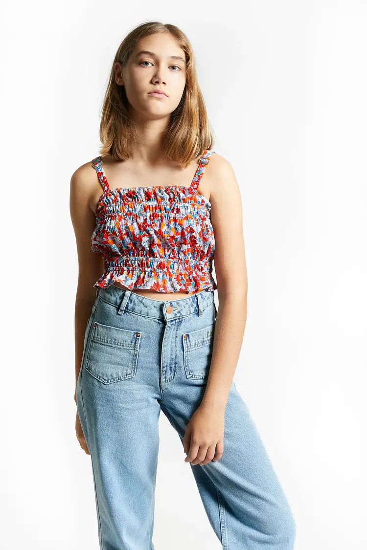 INDEE INDEE Jr Thin Strap Top - Tropical Blue