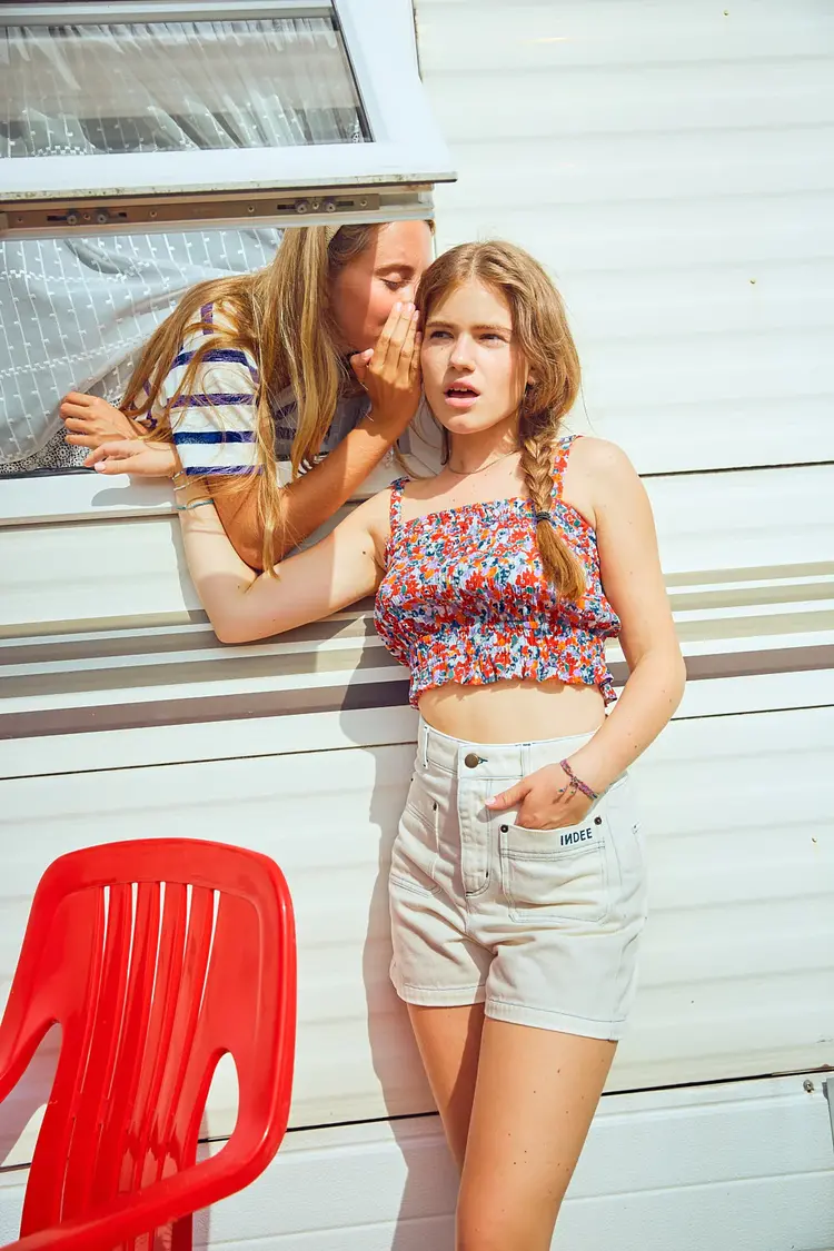 INDEE INDEE Jr Thin Strap Top - Tropical Blue