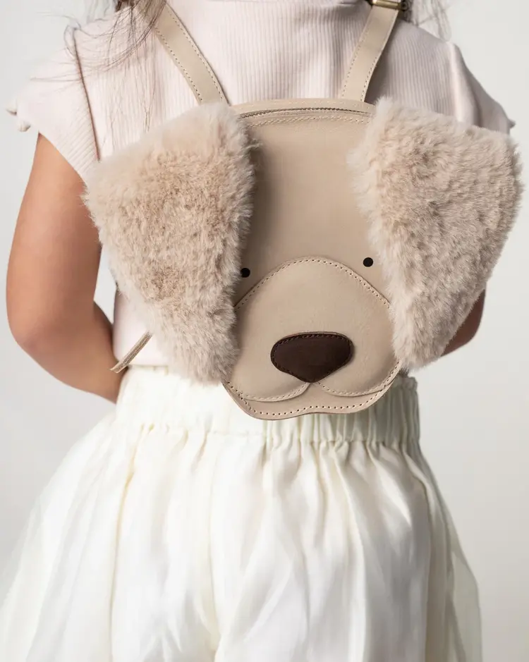 Donsje Donsje Kapi Backpack Golden Retriever - IVORY LEATHER