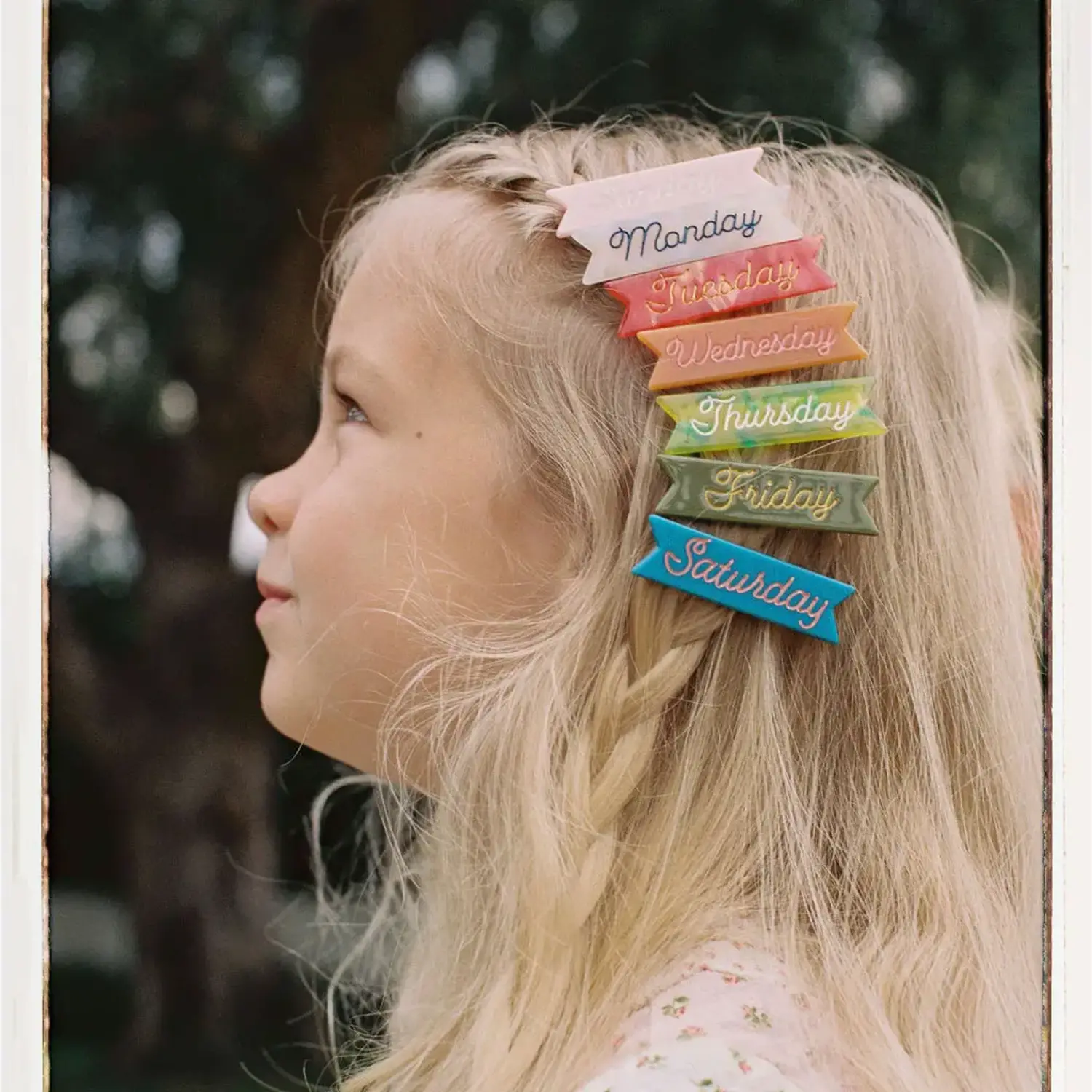 Eugenia Kids Hair Clip - DAYS OF THE WEEK - Yellow Turtle display picture 2