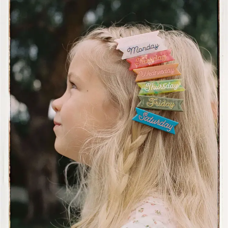 Eugenia Kids Hair Clip - DAYS OF THE WEEK
