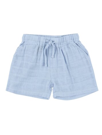 Angel Dear Angel Dear Baby Muslin Short - Dusty Blue