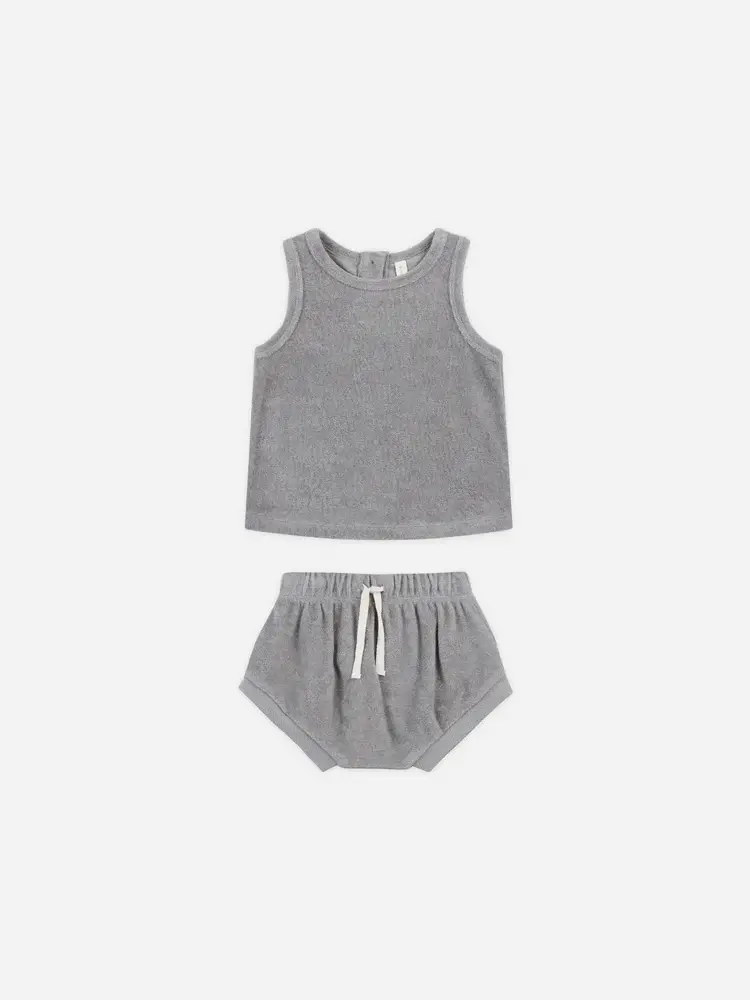 Quincy Mae Quincy Mae Terry Tank & Short Set - Lagoon