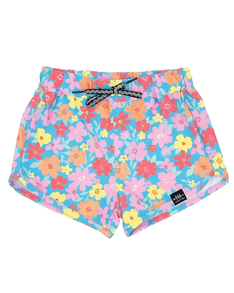 Feather 4 Arrow F4A Jr Floral Surf Short - Blue Grotto