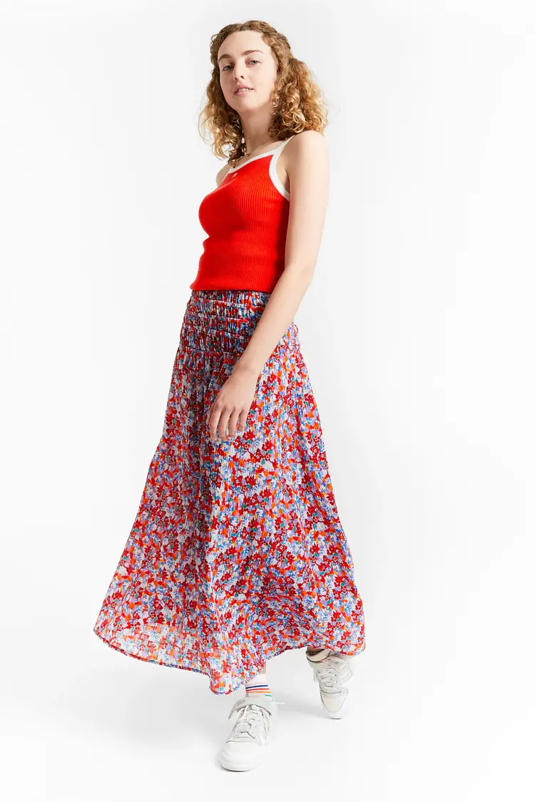 INDEE INDEE Jr Printed Long Skirt - Tropical Blue