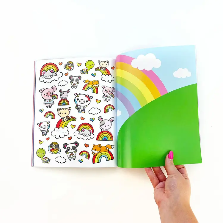 Pipsticks  Draw-Along Sticker Book - RAINBOW