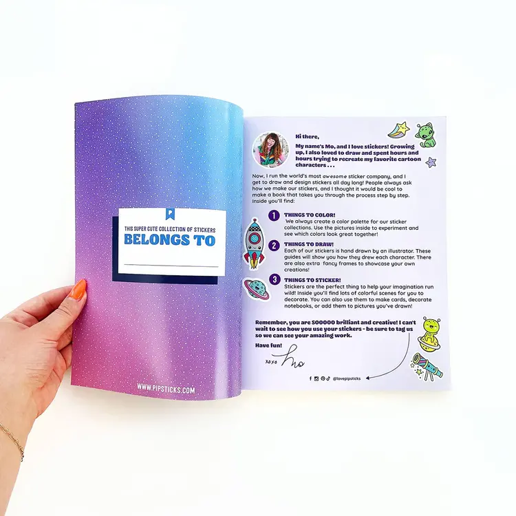 Pipsticks  Draw-Along Sticker Book - SPACE