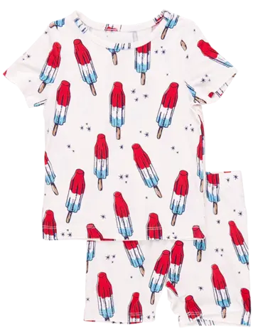 Pink Chicken Pink Chicken Kids Bamboo PJ Set- Rocket Pop Pink Chicken Pink Chicken Kids Bamboo PJ Set- Rocket Pop