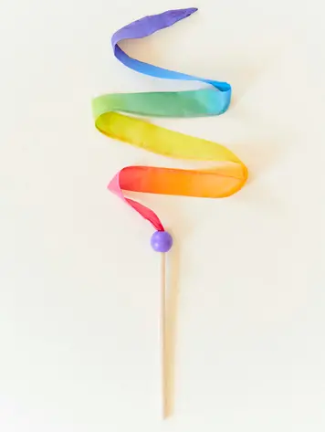 Sarah's Silks Sarah's Silks Mini Rainbow Streamer Wand