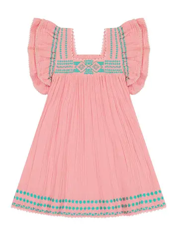 Mer St. Barth Mer St. Barth Kids Serena Tassel Dress - Pink Sorbet
