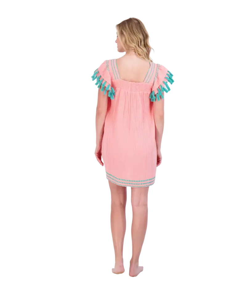 Mer St. Barth Mer St. Barth Women's Mini Sandrine Dress - Pink Sorbet