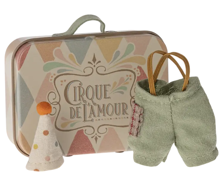 Maileg Maileg Clown Clothes in Suitcase, Little Brother Mouse