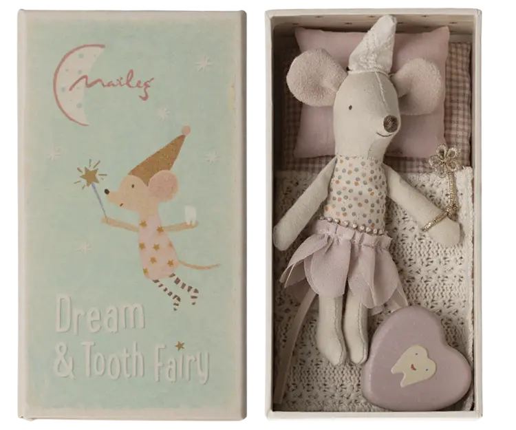 Maileg Maileg Tooth Fairy Mouse, Little Sister in Matchbox
