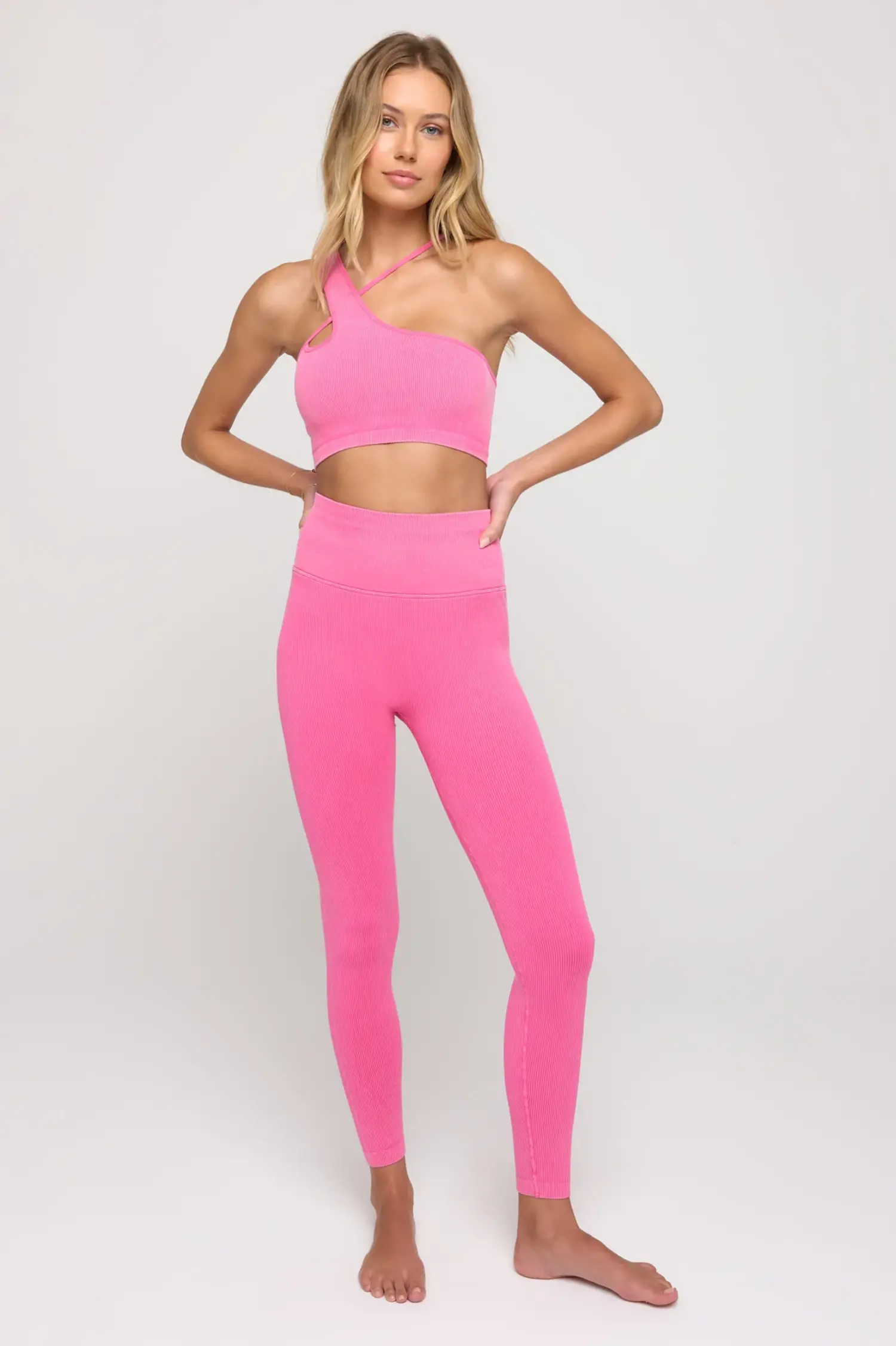 Spiritual Gangster Love Sculpt 7/8 Legging - Neon Pink - Yellow Turtle