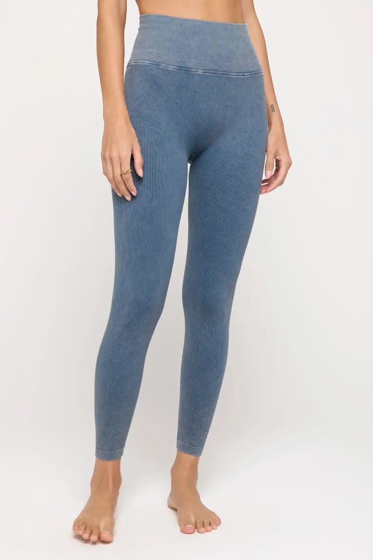 Spiritual Gangster Spiritual Gangster Love Sculpt 7/8 Legging - Orion Blue