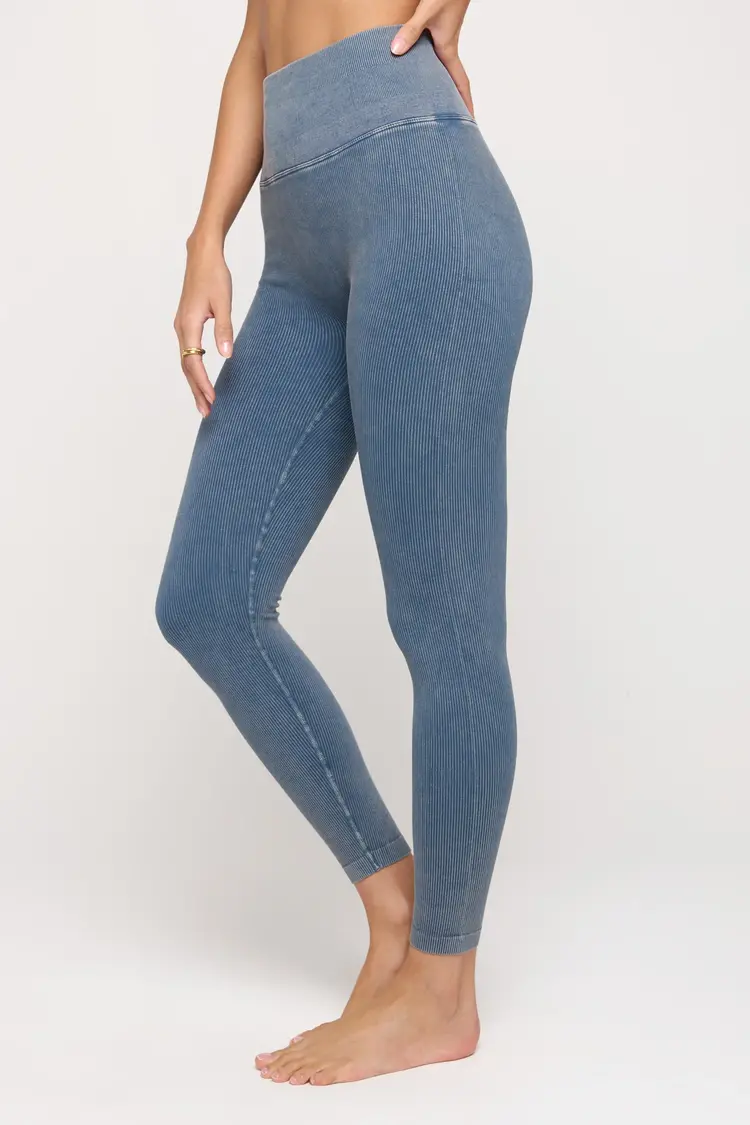 Spiritual Gangster Spiritual Gangster Love Sculpt 7/8 Legging - Orion Blue