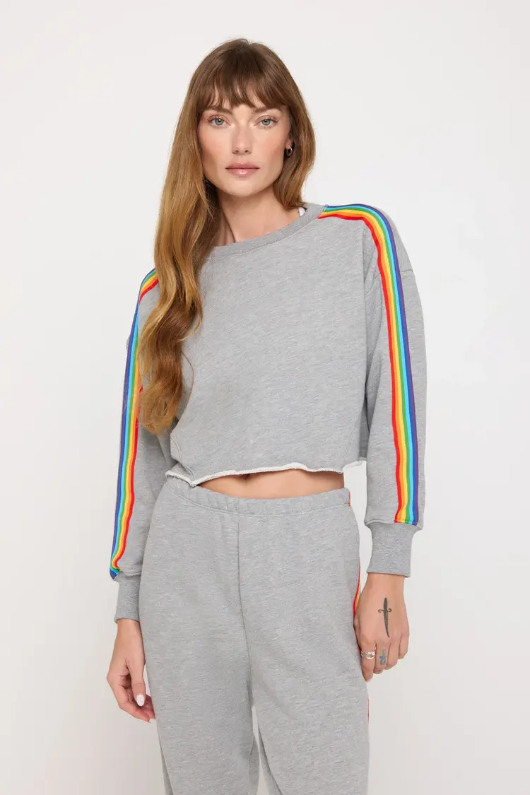 Spiritual Gangster Spiritual Gangster Cropped Pullover - Rainbow