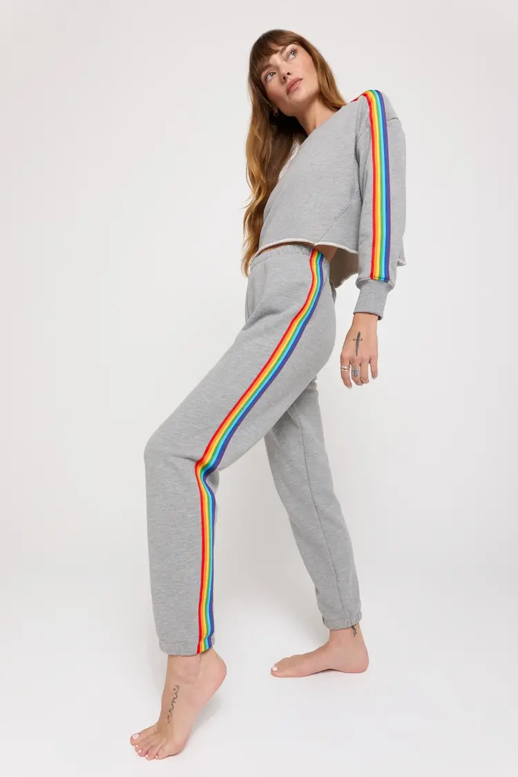 Spiritual Gangster Spiritual Gangster Luna Sweatpant - Rainbow