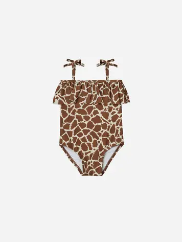 Rylee + Cru Rylee & Cru Kids Ruffle Swimsuit - Giraffe
