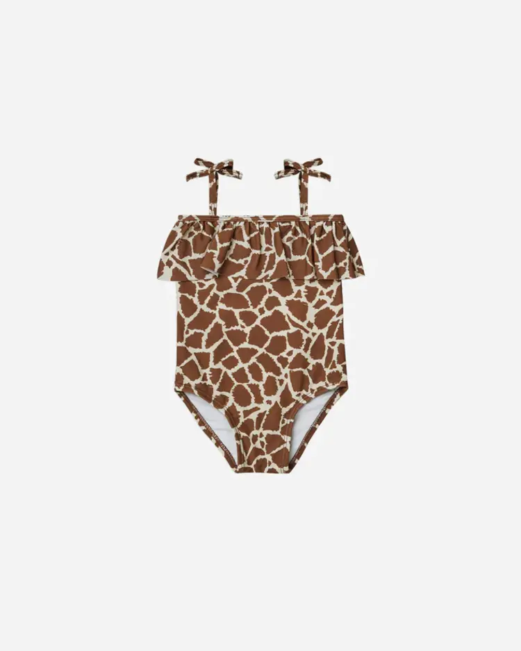 Rylee + Cru Rylee & Cru Kids Ruffle Swimsuit - Giraffe