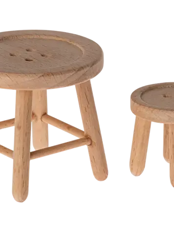Maileg Maileg Table and Stool Set, Mouse