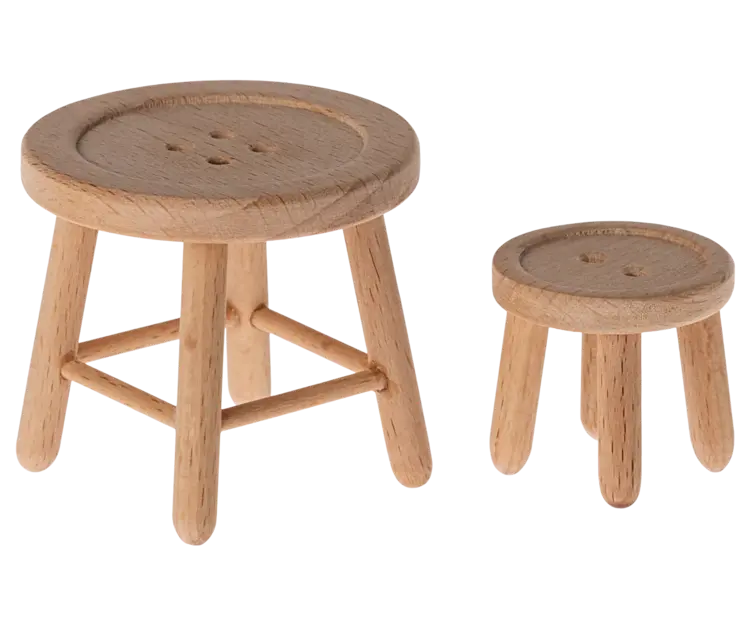 Maileg Maileg Table and Stool Set, Mouse