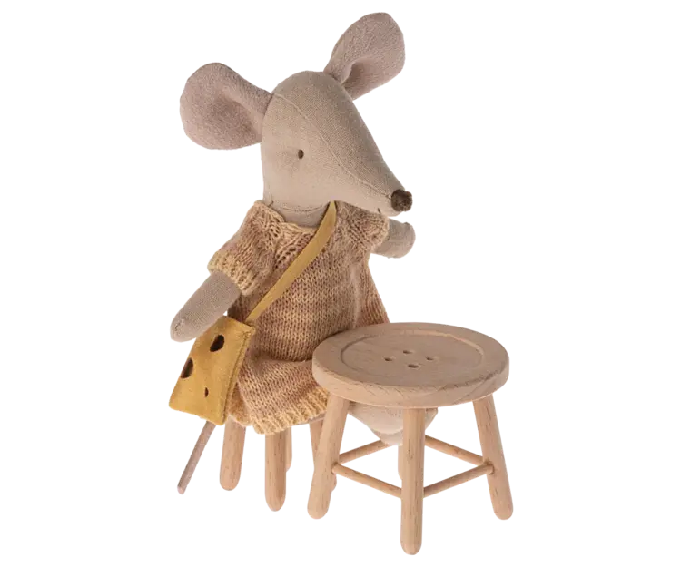 Maileg Maileg Table and Stool Set, Mouse