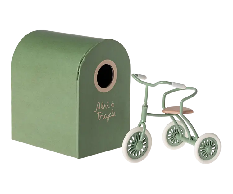 Maileg Maileg Abri à Tricycle, Mouse - Green