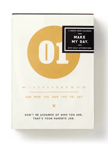 Make My Day Undated Desk Calendar