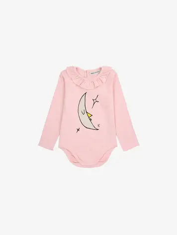 Bobo Choses Bobo Cboses Baby Ruffle Onesie - Beneath The Moon Pink