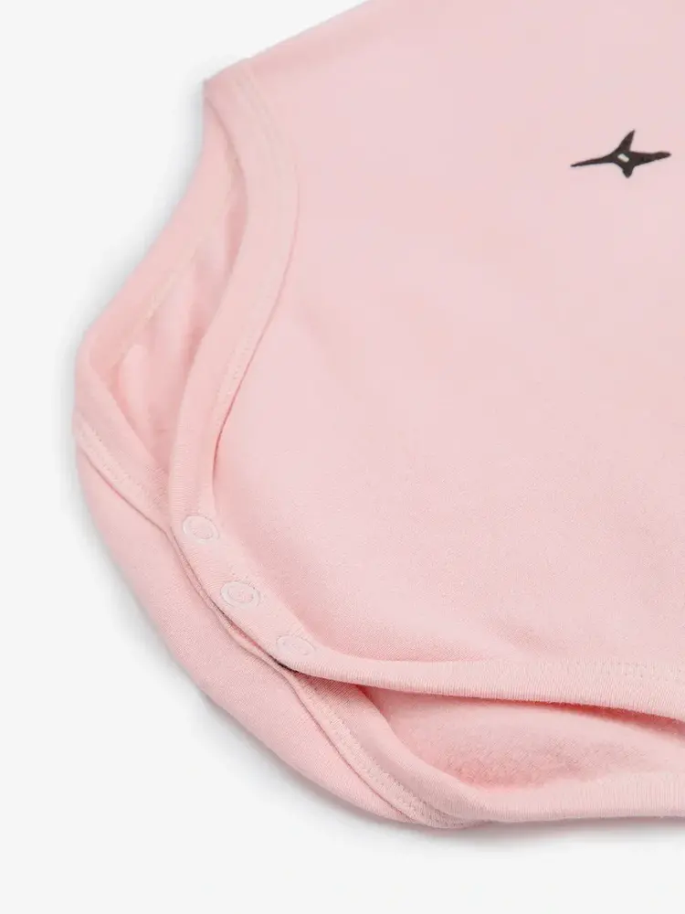 Bobo Choses Bobo Choses Baby Ruffle Onesie - Beneath The Moon Pink