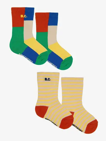 Bobo Choses Bobo Choses Color Block Socks 2-pack