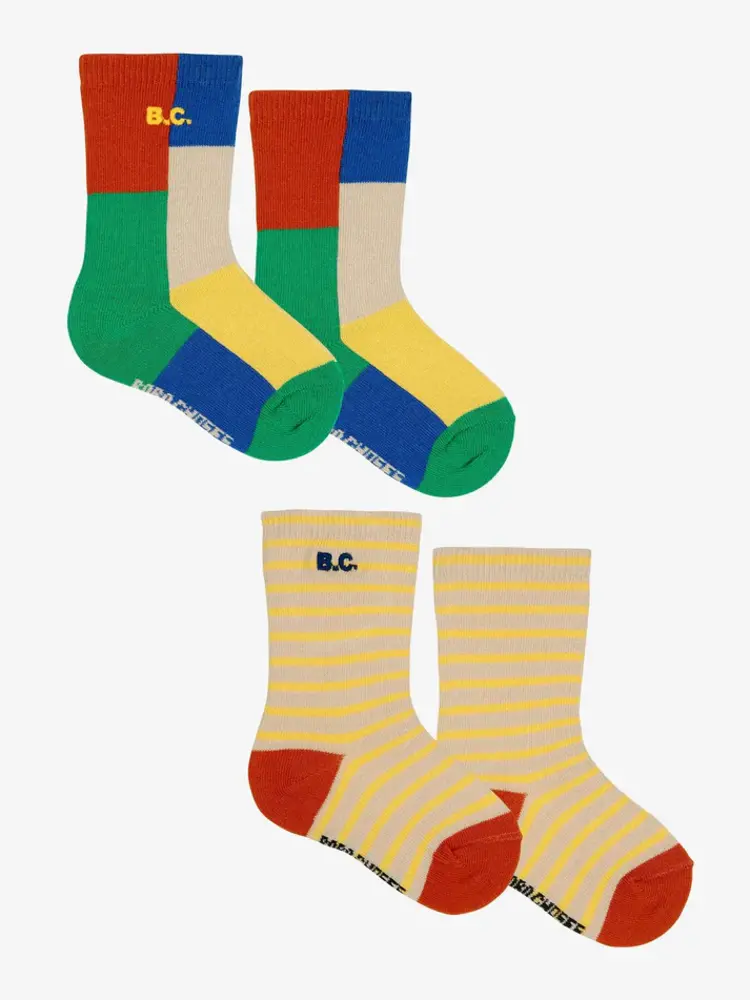 Bobo Choses Bobo Choses Color Block Socks 2-pack