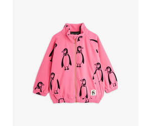 Mini Rodini Kids Penguin Fleece Jacket- Pink - Yellow Turtle