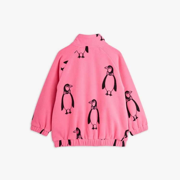Mini Rodini Mini Rodini Kids Penguin Fleece Jacket- Pink