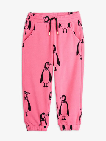 Mini Rodini Mini Rodini Kids Penguin Fleece Pants - Pink