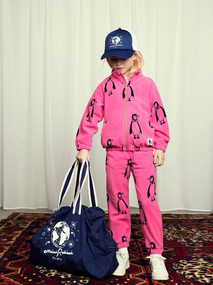 Mini Rodini Mini Rodini Kids Penguin Fleece Pants - Pink