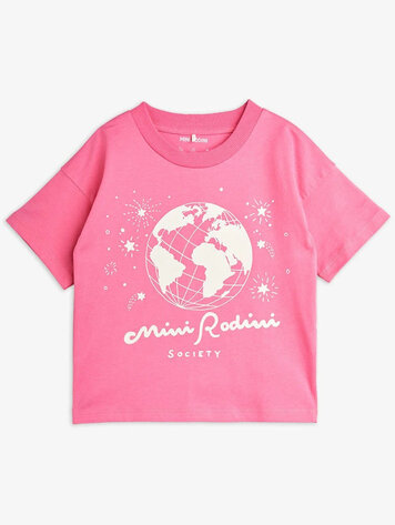 Mini Rodini Mini Rodini Kids Society Pink T-Shirt