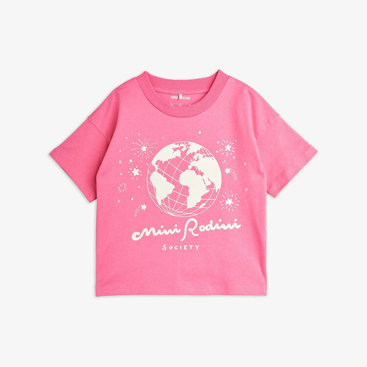 Mini Rodini Mini Rodini Kids Society Pink T-Shirt