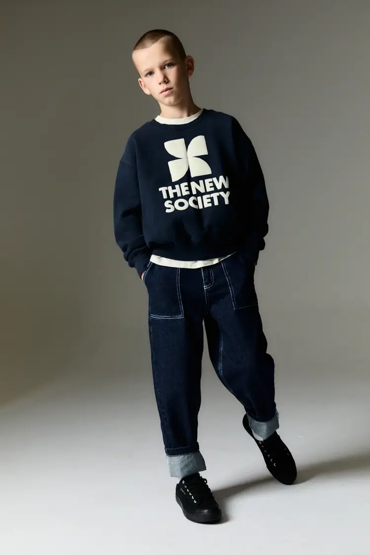 The New Society Space Sweater - Navy