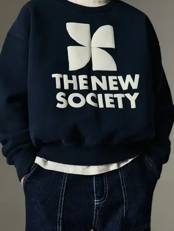 The New Society Space Sweater - Navy