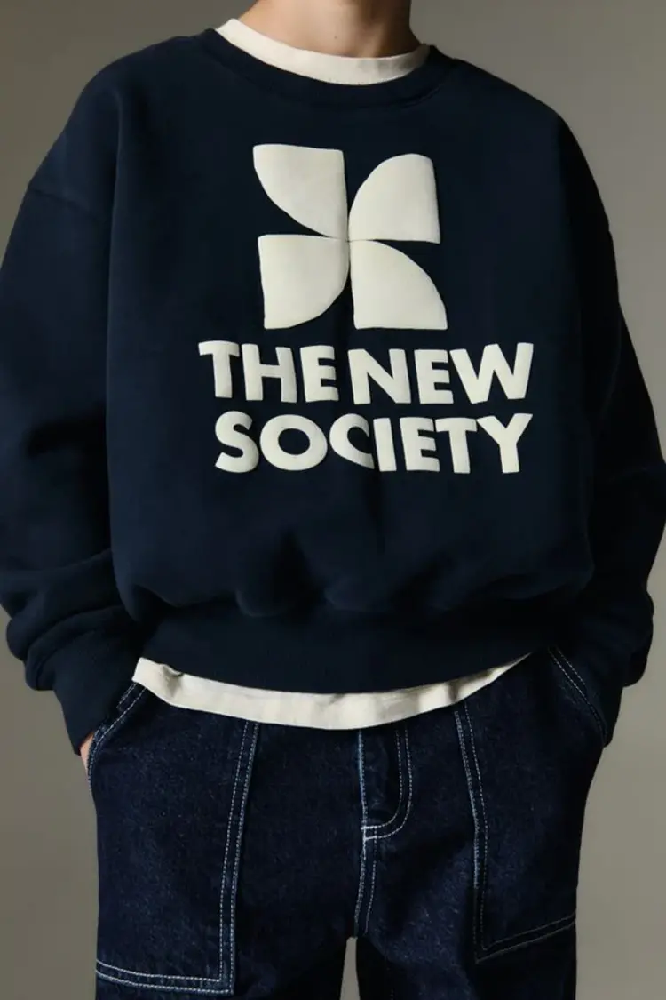 The New Society Space Sweater - Navy