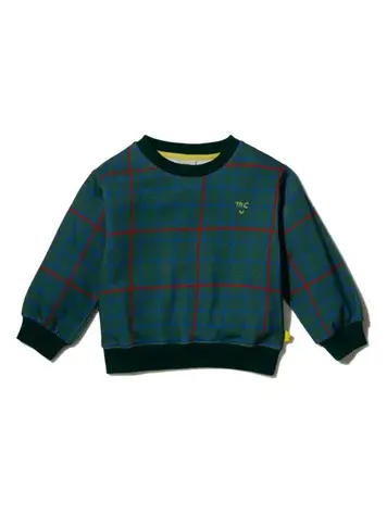 Mon Coeur Mon Coeur Baby Recycled Cotton Grid Sweatshirt