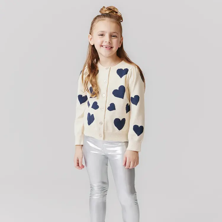 Pink Chicken Pink Chicken Girls Lame Legging - Silver